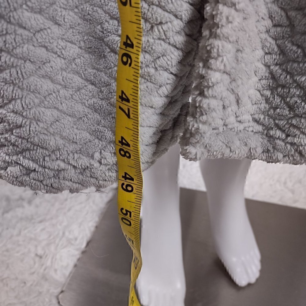 Charter Club Womans Plush Side pockets Shawl collar Zig Zag Zipper Robe, Size XS - Picture 7 of 14